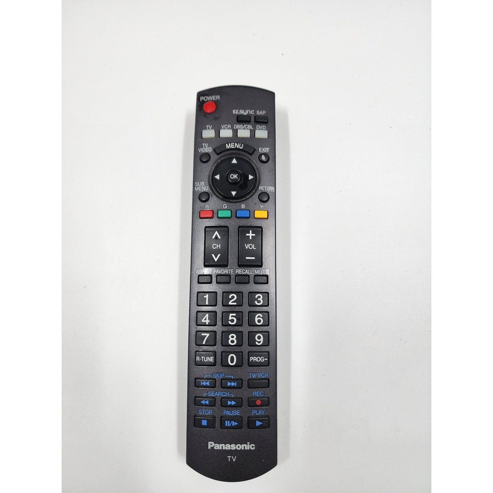 Panasonic N2QAYB000221 TV Remote Control EZ Sync Viera VCR DVD DBS CBL